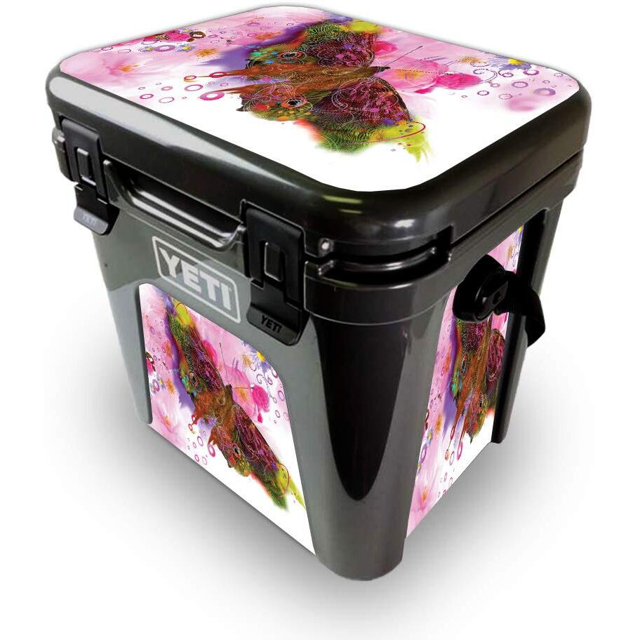 MightySkins YEROAD24-Hippie Butterfly Skin for Yeti Roadie 24 Hard cooler - Hippie Butterfly