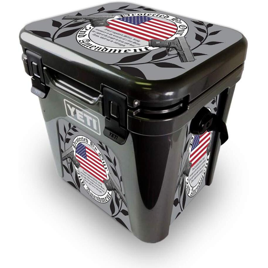 MightySkins YEROAD24-2nd Amendment Skin for Yeti Roadie 24 Hard cooler - 2nd Amendment