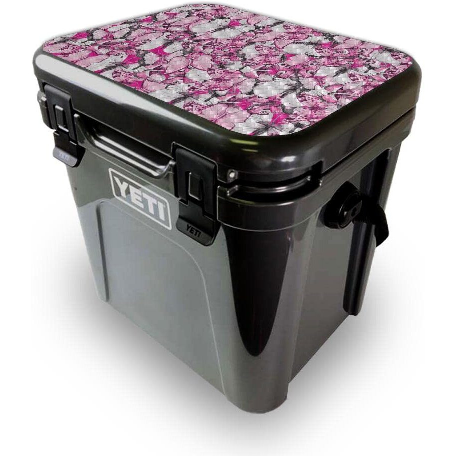 MightySkins YEROA24LID-Butterflies Skin for Yeti Roadie 24 Hard cooler Lid - Butterflies