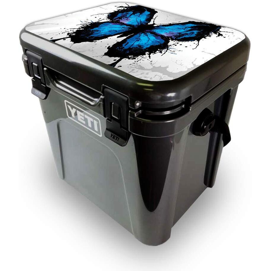 MightySkins YEROA24LID-Butterfly Splash Skin for Yeti Roadie 24 Hard cooler Lid - Butterfly Splash