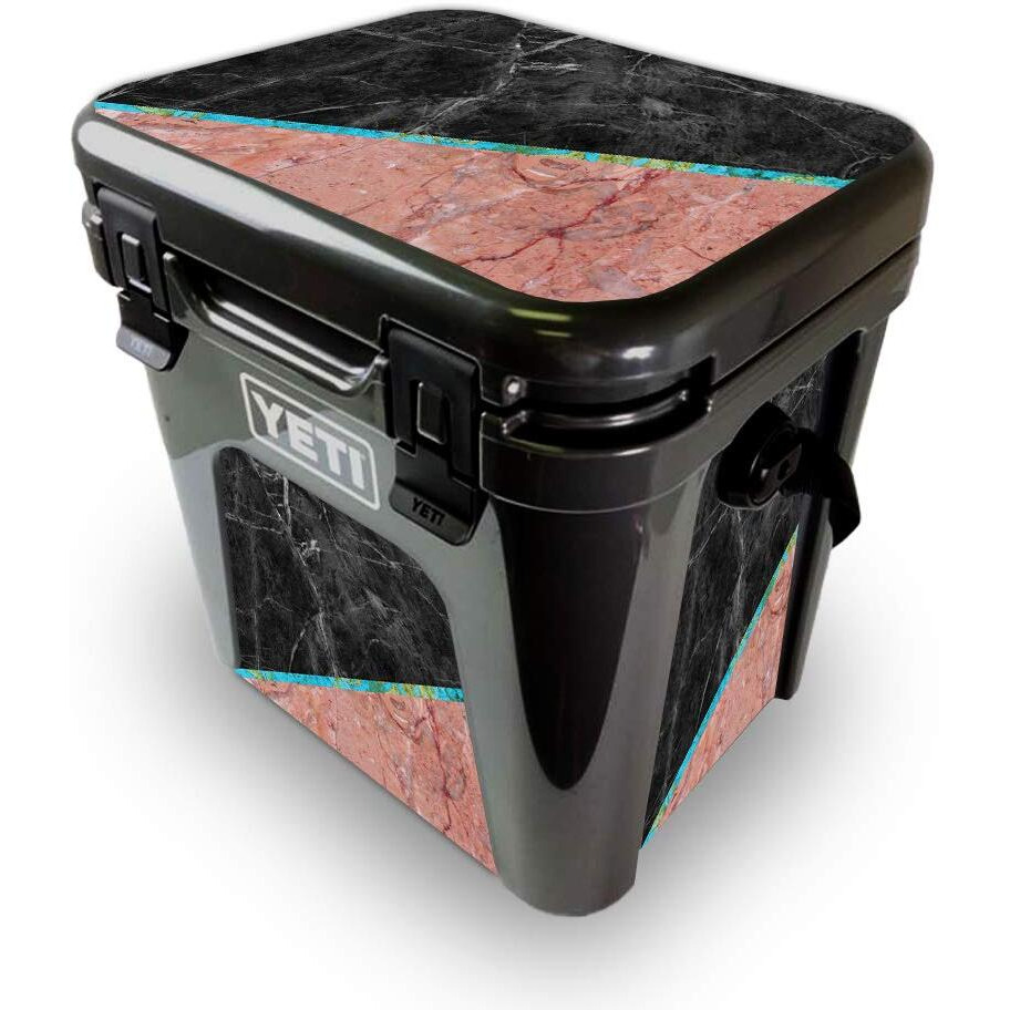 MightySkins YEROAD24-cut Marble Skin for Yeti Roadie 24 Hard cooler - cut Marble
