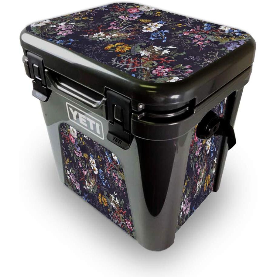 MightySkins YEROAD24-Midnight Blossom Skin for Yeti Roadie 24 Hard cooler - Midnight Blossom
