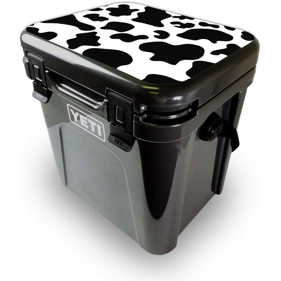 MightySkins YEROA24LID-cow Print Skin for Yeti Roadie 24 Hard cooler Lid - cow Print