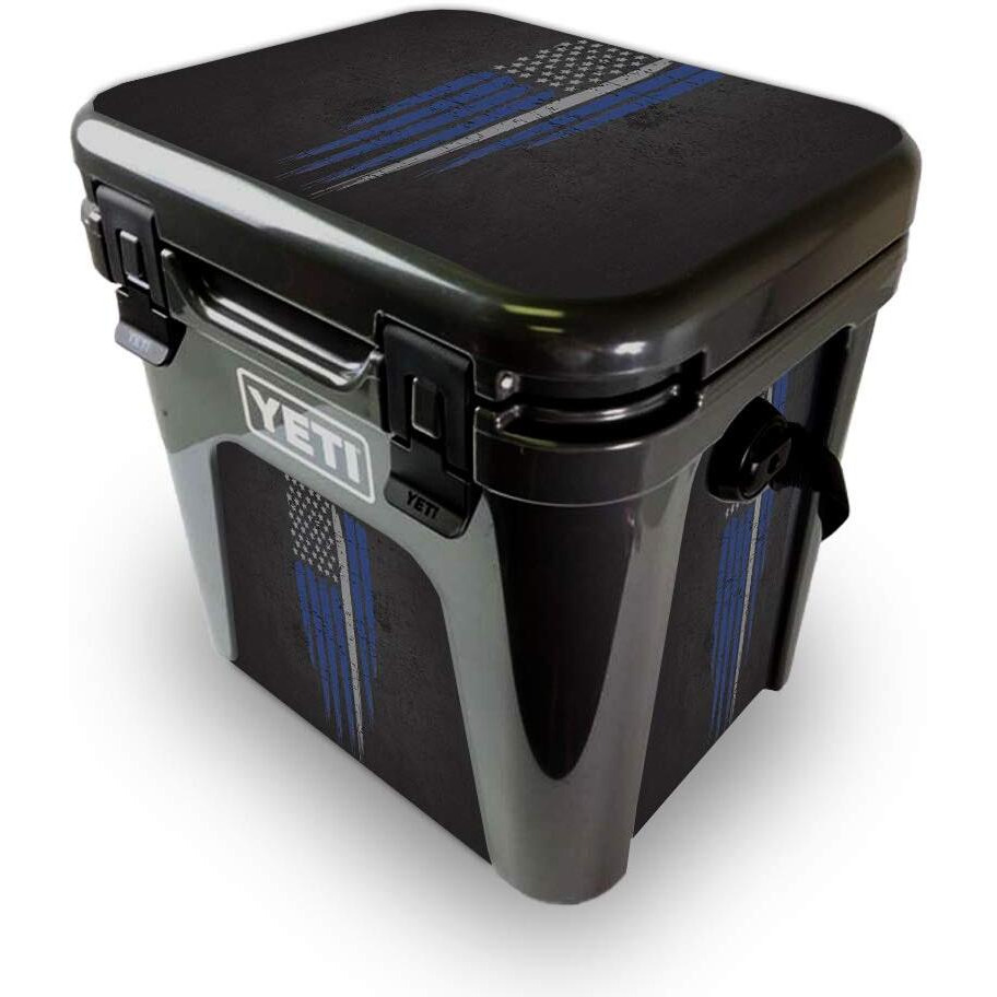 MightySkins YEROAD24-Thin White Line Skin for Yeti Roadie 24 Hard cooler - Thin White Line