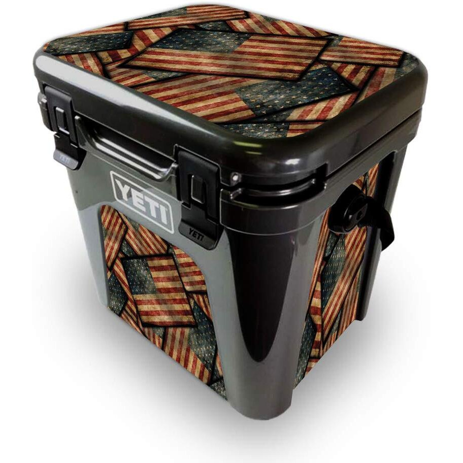 MightySkins YEROAD24-Vintage American Skin for Yeti Roadie 24 Hard cooler - Vintage American