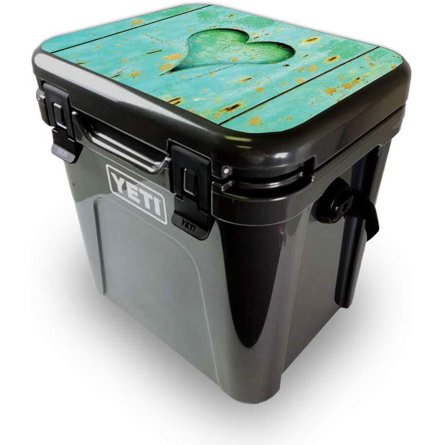 MightySkins YEROA24LID-Heartwood Skin for Yeti Roadie 24 Hard cooler Lid - Heartwood