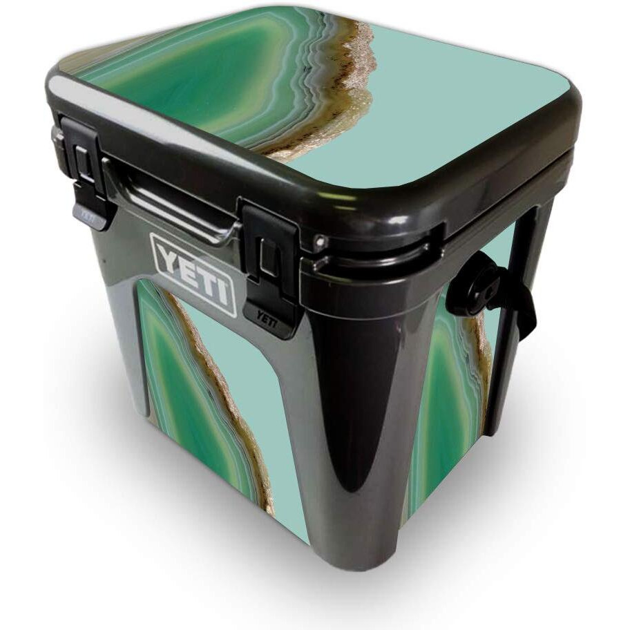 MightySkins YEROAD24-green Agate Skin for Yeti Roadie 24 Hard cooler - green Agate