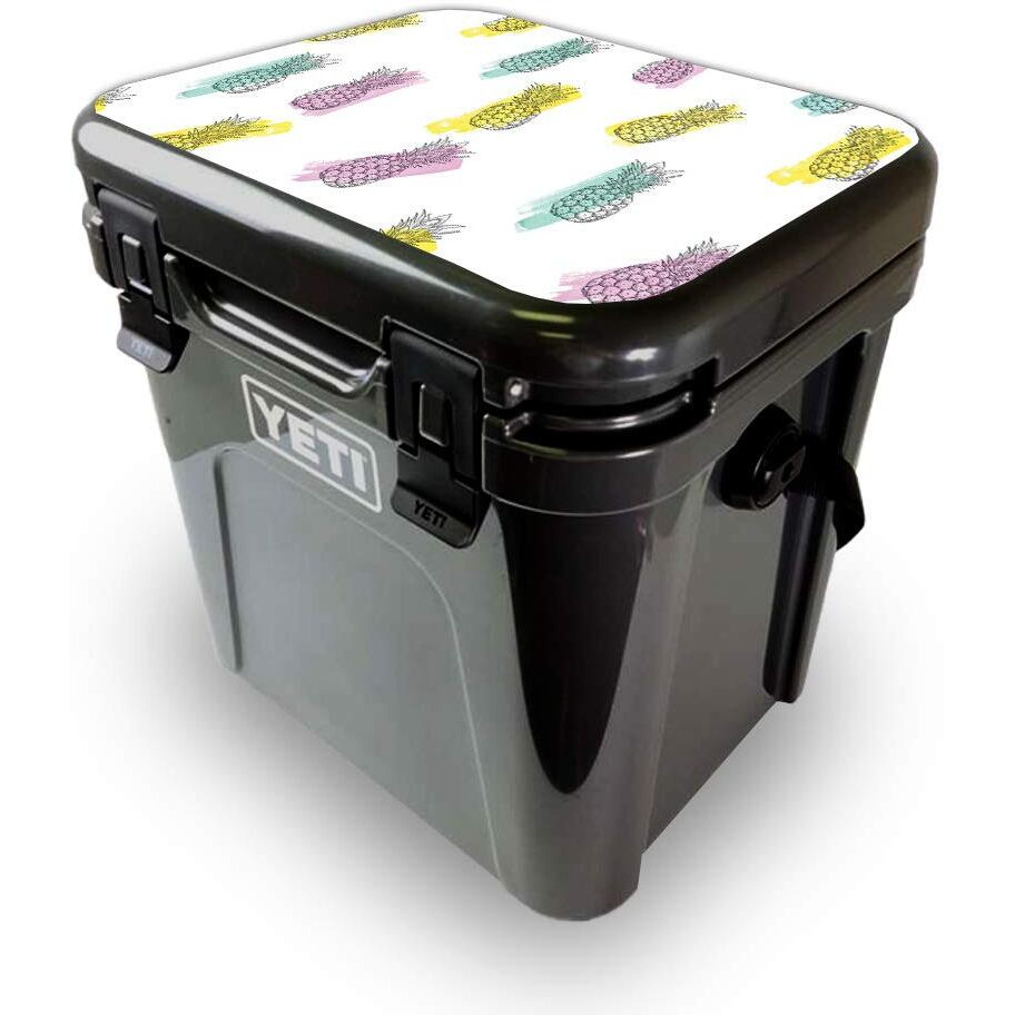 MightySkins YEROA24LID-Funky Pineapples Skin for Yeti Roadie 24 Hard cooler Lid - Funky Pineapples