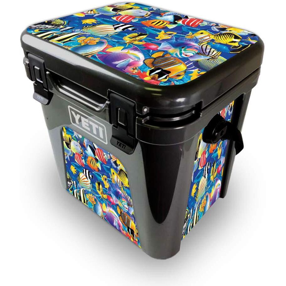 MightySkins YEROAD24-Tropical Fish Skin for Yeti Roadie 24 Hard cooler - Tropical Fish
