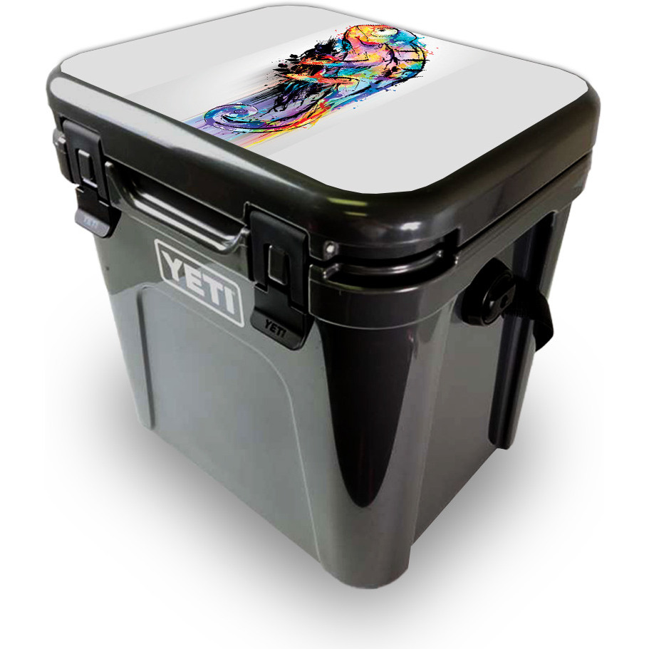 MightySkins YEROA24LID-Rainbow chameleon Skin for Yeti Roadie 24 Hard cooler Lid - Rainbow chameleon