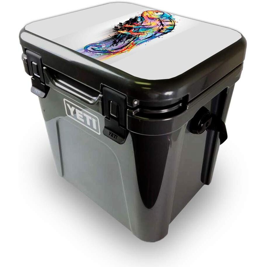 MightySkins YEROA24LID-Rainbow chameleon Skin for Yeti Roadie 24 Hard cooler Lid - Rainbow chameleon