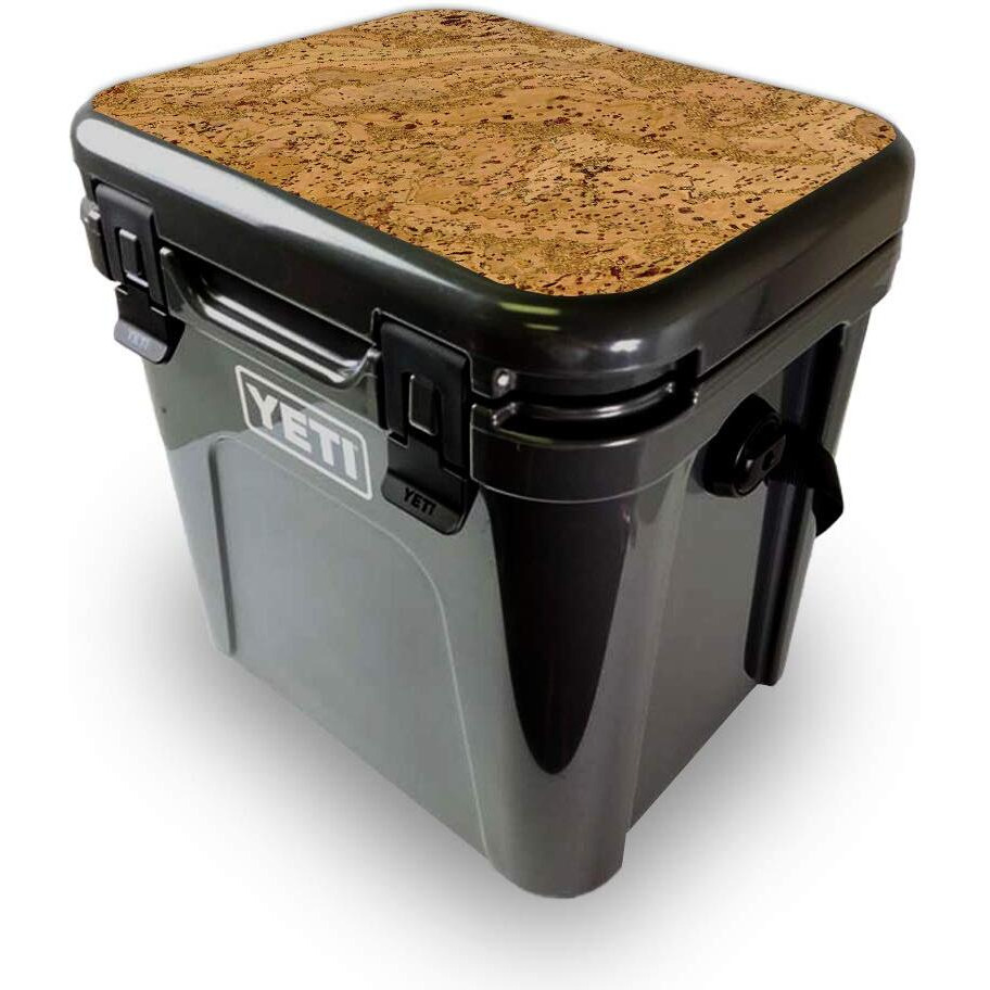 MightySkins YEROA24LID-cork Skin for Yeti Roadie 24 Hard cooler Lid - cork