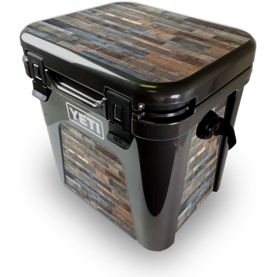 MightySkins YEROAD24-gray Wood Skin for Yeti Roadie 24 Hard cooler - gray Wood