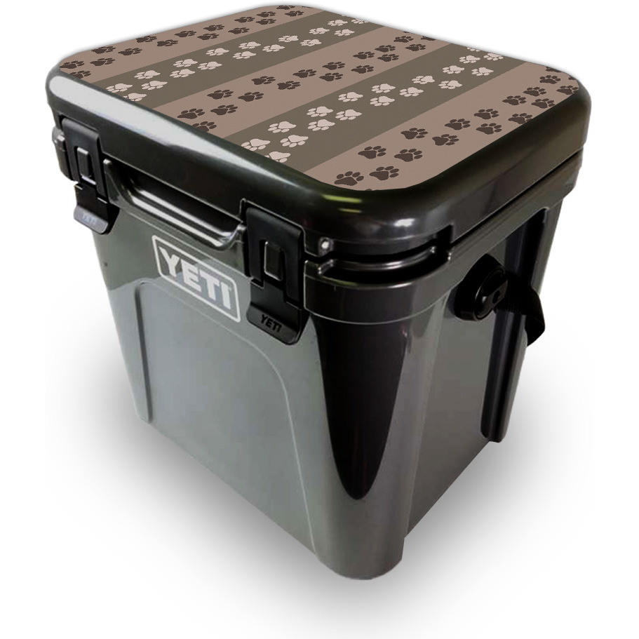 MightySkins YEROA24LID-Paw Prints Skin for Yeti Roadie 24 Hard cooler Lid - Paw Prints