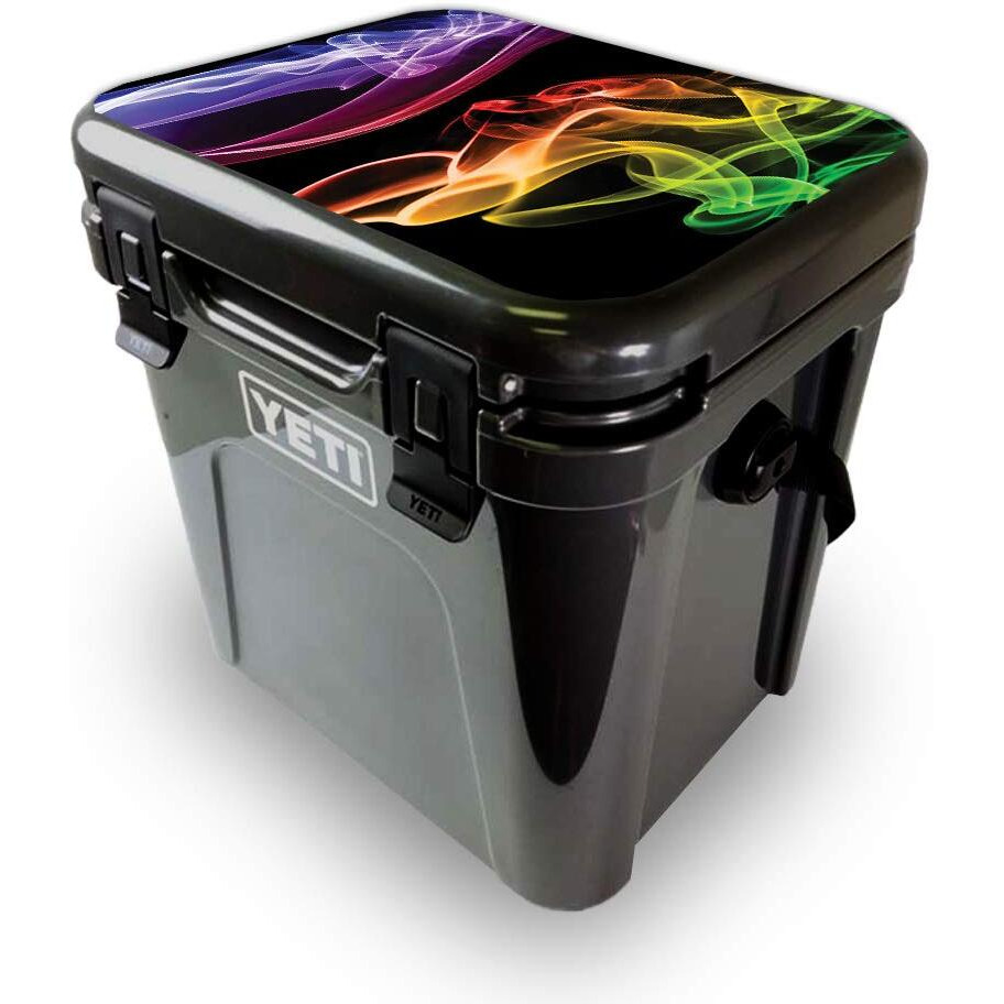 MightySkins YEROA24LID-Bright Smoke Skin for Yeti Roadie 24 Hard cooler Lid - Bright Smoke