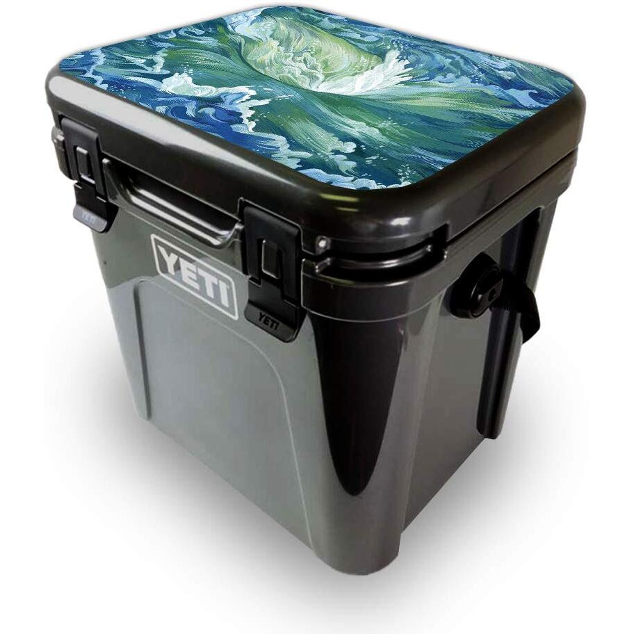 MightySkins YEROA24LID-cyclone Wave Skin for Yeti Roadie 24 Hard cooler Lid - cyclone Wave