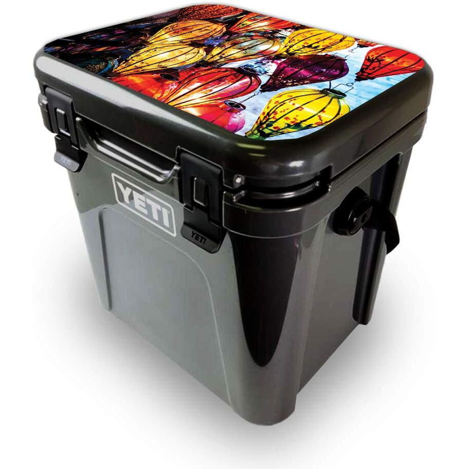 MightySkins YEROA24LID-Hoi An Lanterns Skin for Yeti Roadie 24 Hard cooler Lid - Hoi an Lanterns