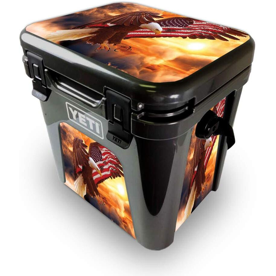 MightySkins YEROAD24-Bald Eagle Skin for Yeti Roadie 24 Hard cooler - Bald Eagle