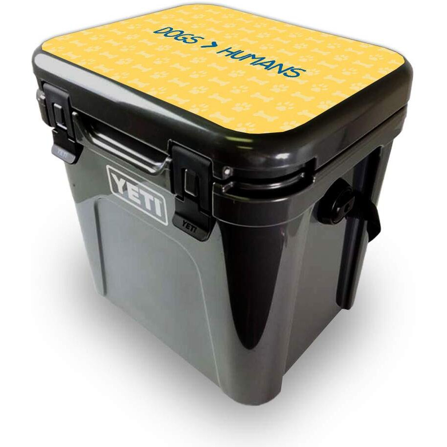 MightySkins YEROA24LID-Dogs Over Humans Skin for Yeti Roadie 24 Hard cooler Lid - Dogs Over Humans