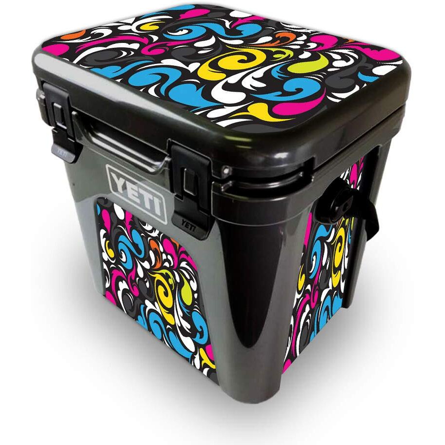 MightySkins YEROAD24-Swirly Skin for Yeti Roadie 24 Hard cooler - Swirly