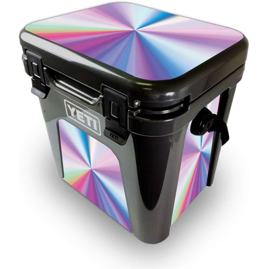 MightySkins YEROAD24-Rainbow Zoom Skin for Yeti Roadie 24 Hard cooler - Rainbow Zoom