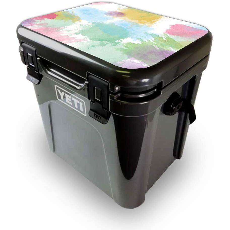 MightySkins YEROA24LID-Watercolor White Skin for Yeti Roadie 24 Hard cooler Lid - Watercolor White