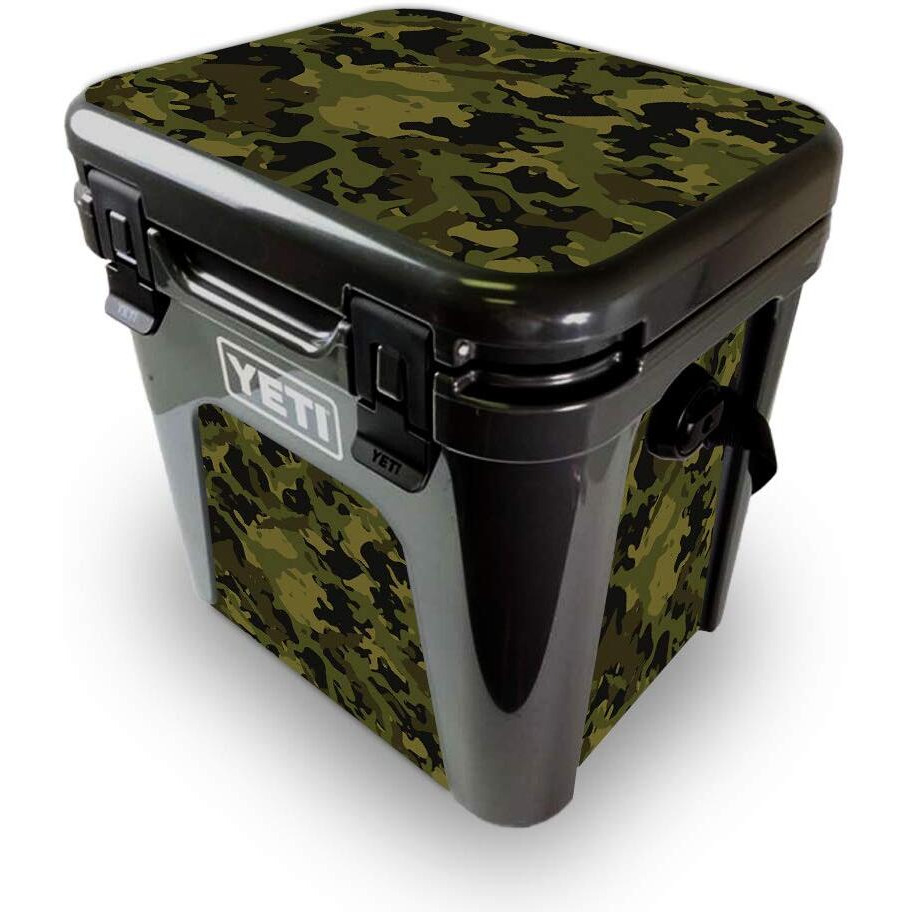 MightySkins YEROAD24-green camouflage Skin for Yeti Roadie 24 Hard cooler - green camouflage