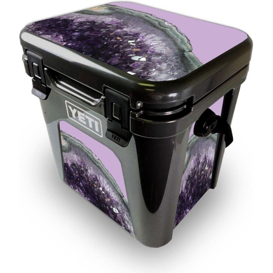MightySkins YEROAD24-Amethyst Agate Skin for Yeti Roadie 24 Hard cooler - Amethyst Agate