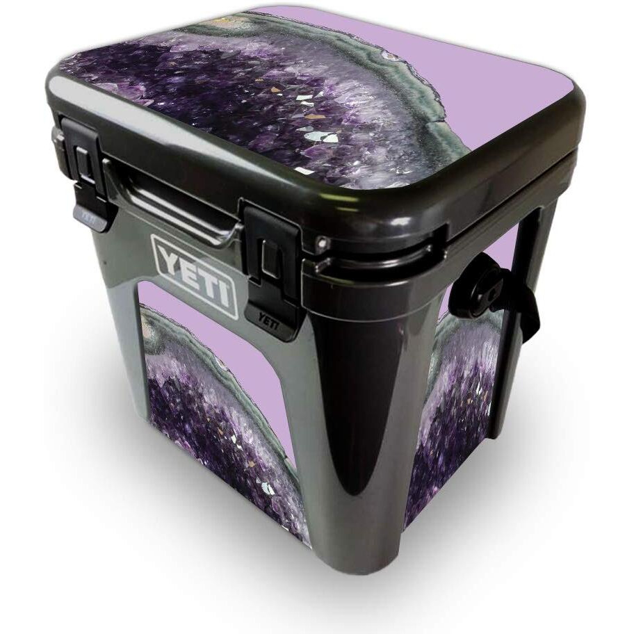 MightySkins YEROAD24-Amethyst Agate Skin for Yeti Roadie 24 Hard cooler - Amethyst Agate