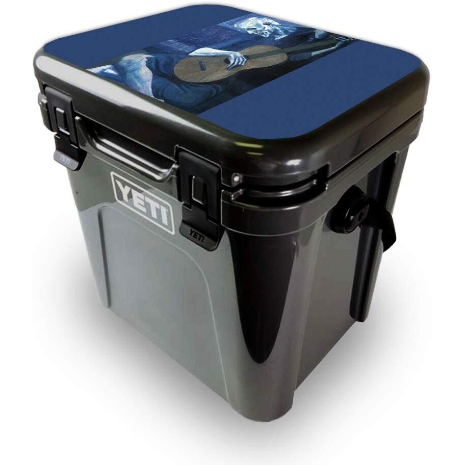 MightySkins YEROA24LID-Old guitarist Skin for Yeti Roadie 24 Hard cooler Lid - Old guitarist