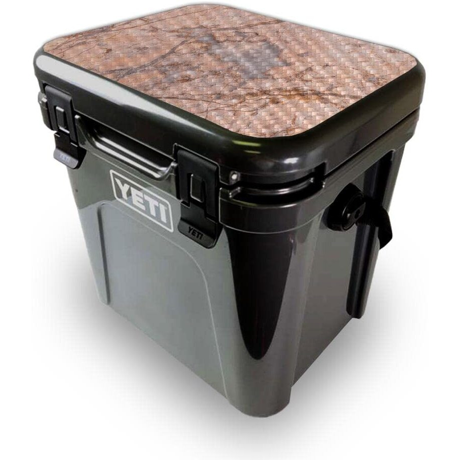 MightySkins YEROA24LID-Blush Marble Skin for Yeti Roadie 24 Hard cooler Lid - Blush Marble