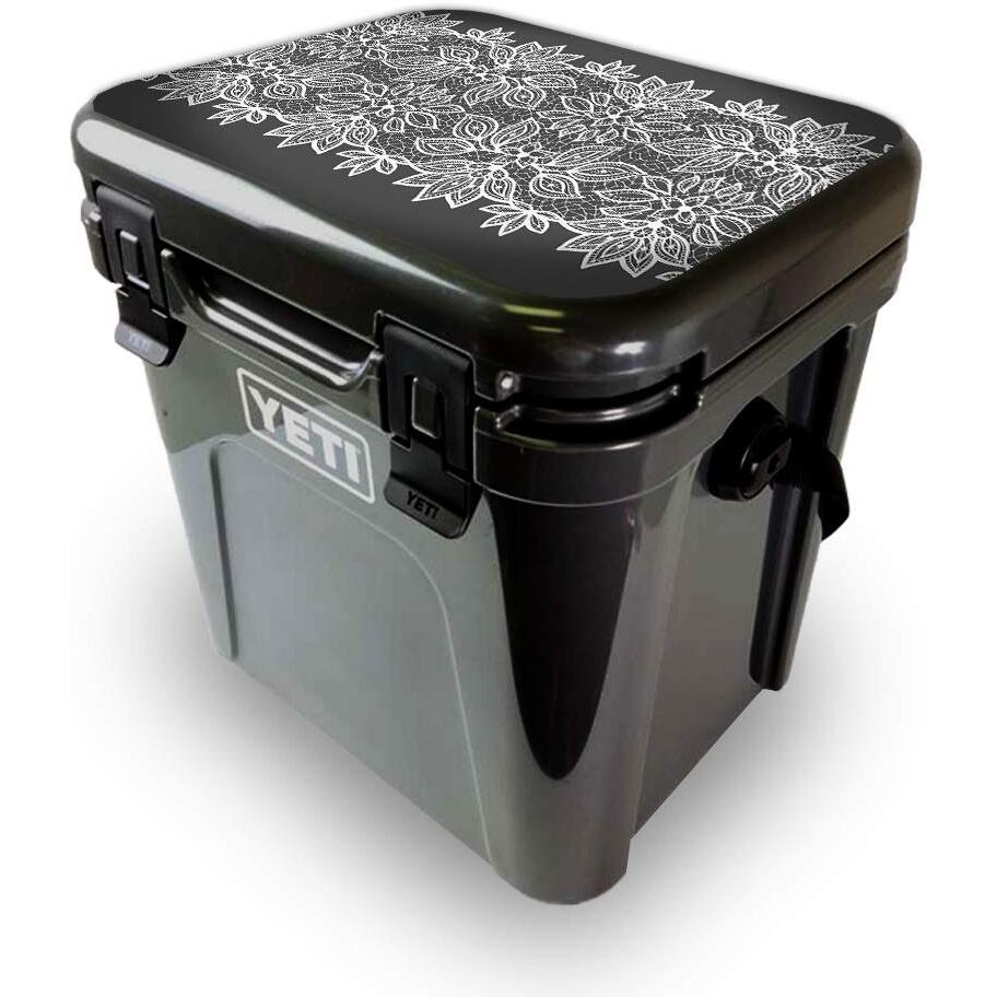 MightySkins YEROA24LID-Floral Lace Skin for Yeti Roadie 24 Hard cooler Lid - Floral Lace