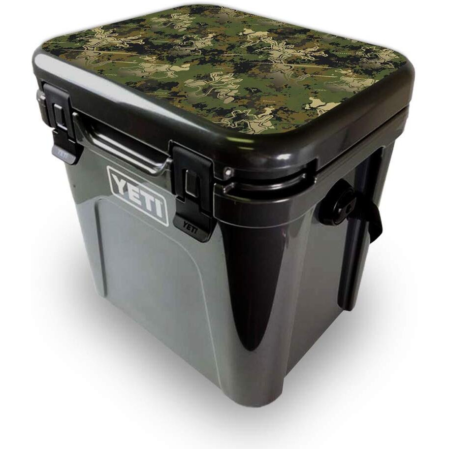 MightySkins YEROA24LID-Viper Woodland Skin for Yeti Roadie 24 Hard cooler Lid - Viper Woodland