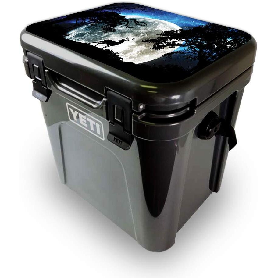 MightySkins YEROA24LID-Moonlight Deer Skin for Yeti Roadie 24 Hard cooler Lid - Moonlight Deer