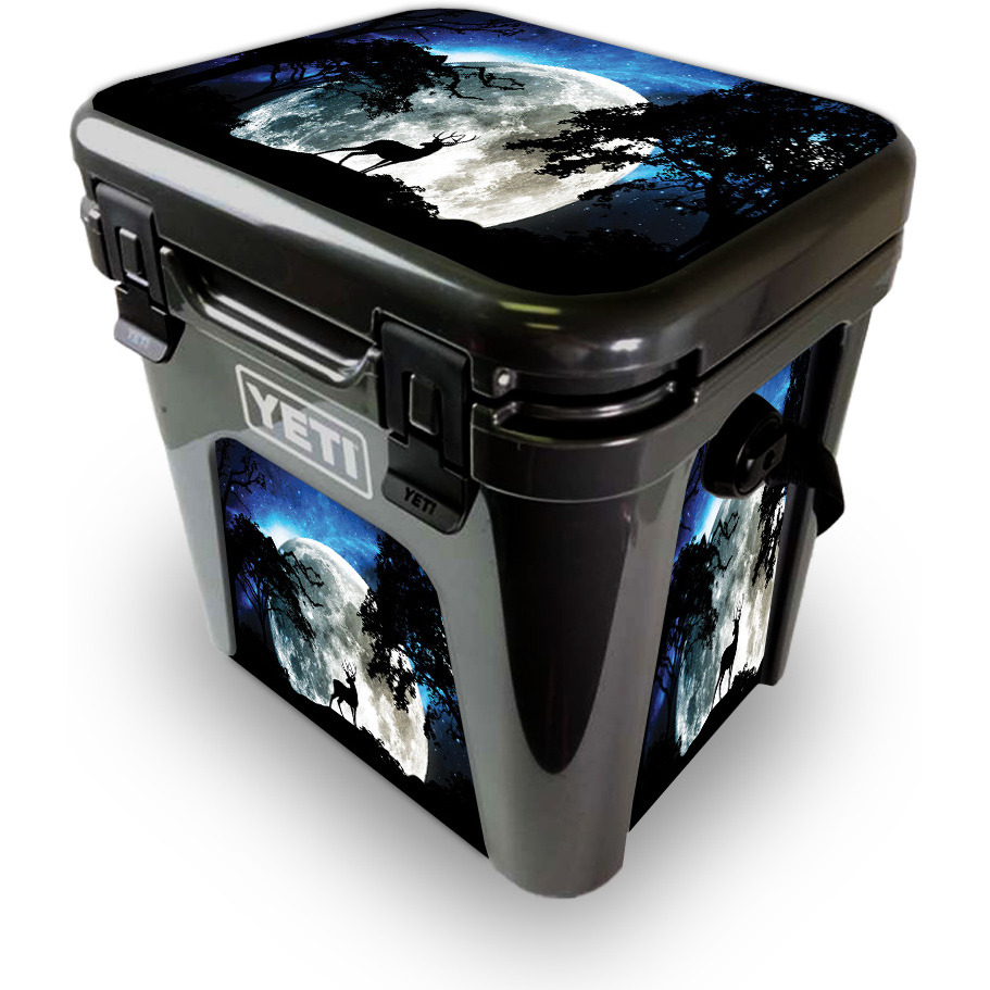 MightySkins YEROAD24-Moonlight Deer Skin for Yeti Roadie 24 Hard cooler - Moonlight Deer