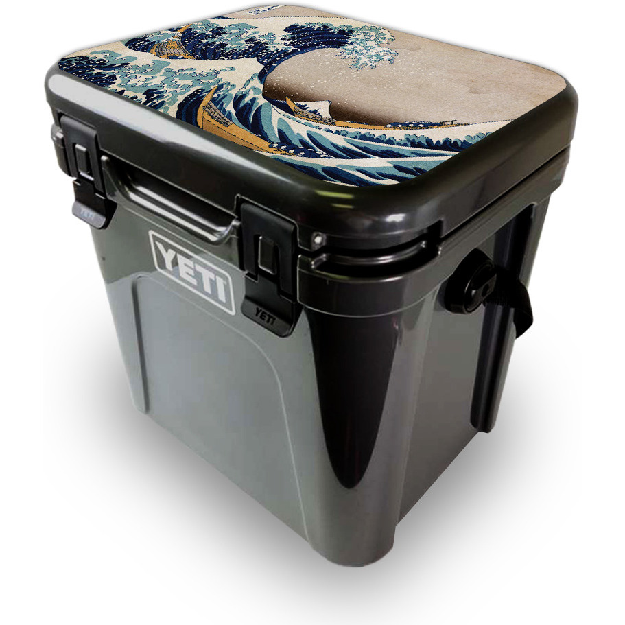 MightySkins YEROA24LID-great Wave Of Kanagawa Skin for Yeti Roadie 24 Hard cooler Lid - great Wave of Kanagawa