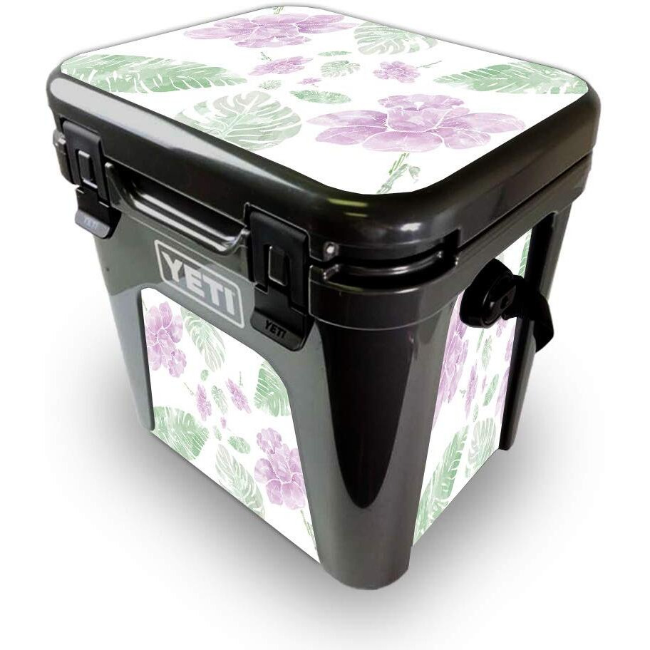 MightySkins YEROAD24-Water color Flowers Skin for Yeti Roadie 24 Hard cooler - Water color Flowers