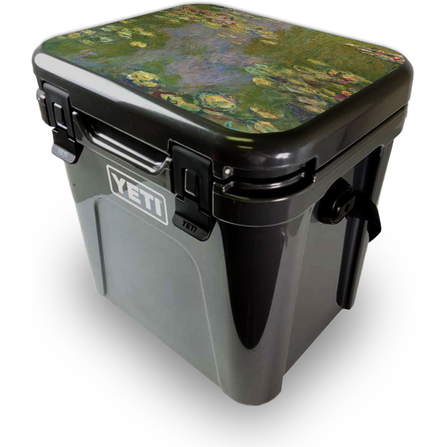 MightySkins YEROA24LID-Water Lilies Skin for Yeti Roadie 24 Hard cooler Lid - Water Lilies