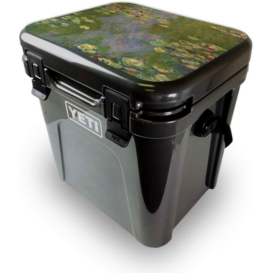 MightySkins YEROA24LID-Water Lilies Skin for Yeti Roadie 24 Hard cooler Lid - Water Lilies