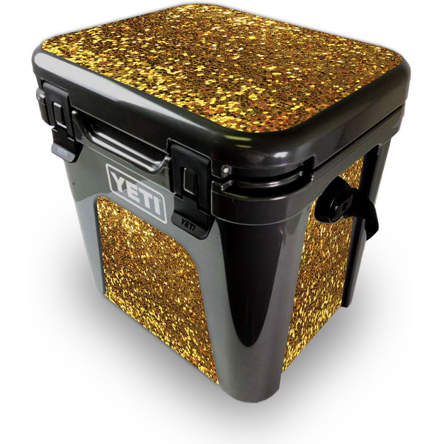 MightySkins YEROAD24-gold Dazzle Skin for Yeti Roadie 24 Hard cooler - gold Dazzle