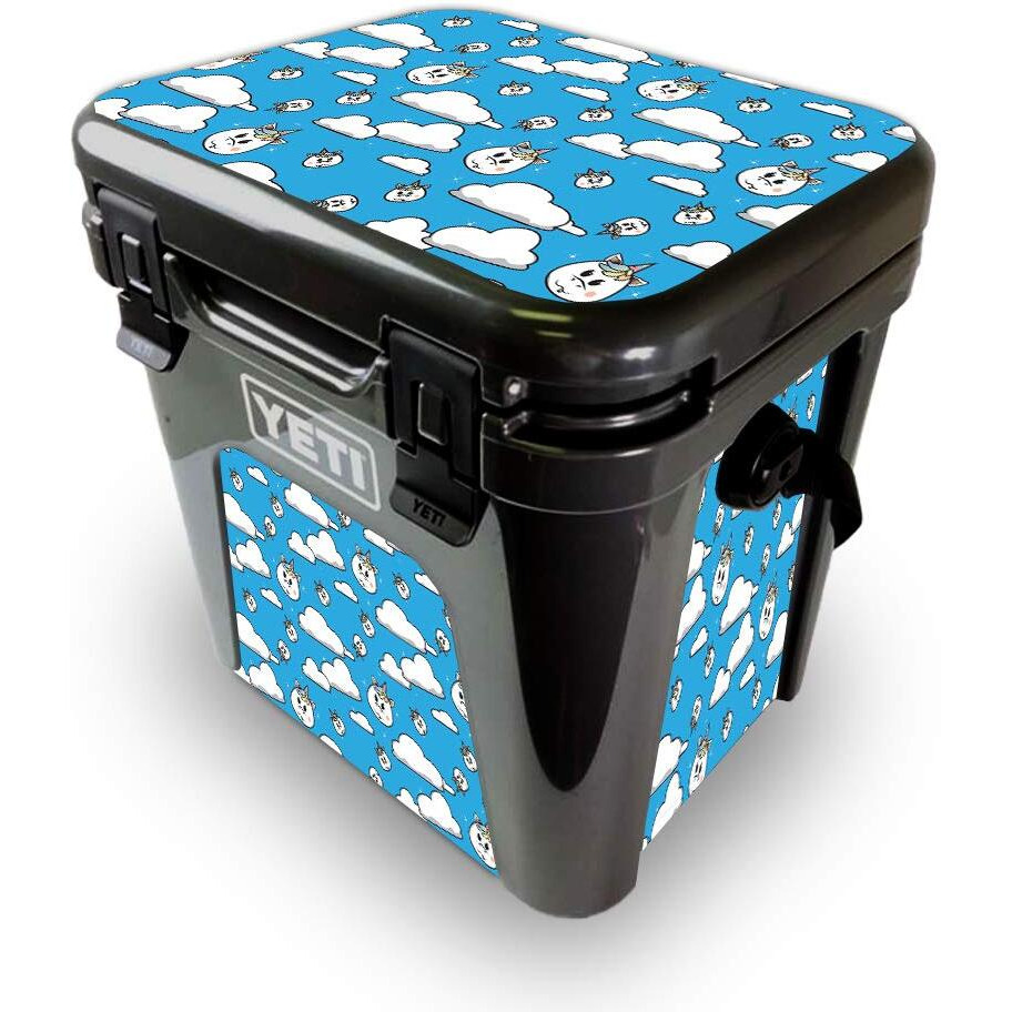 MightySkins YEROAD24-Unicorn clouds Skin for Yeti Roadie 24 Hard cooler - Unicorn clouds