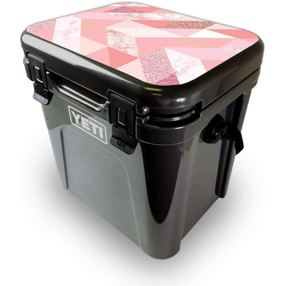 MightySkins YEROA24LID-Rose gold Pattern Skin for Yeti Roadie 24 Hard cooler Lid - Rose gold Pattern