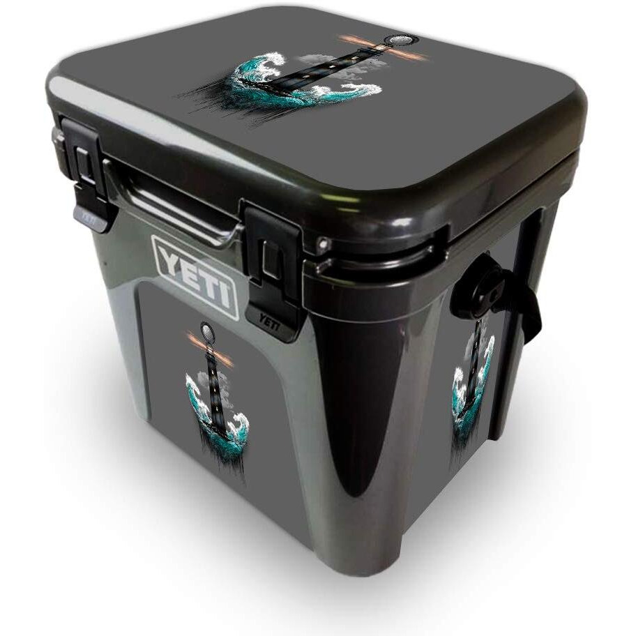 MightySkins YEROAD24-Wave Anchor Skin for Yeti Roadie 24 Hard cooler - Wave Anchor