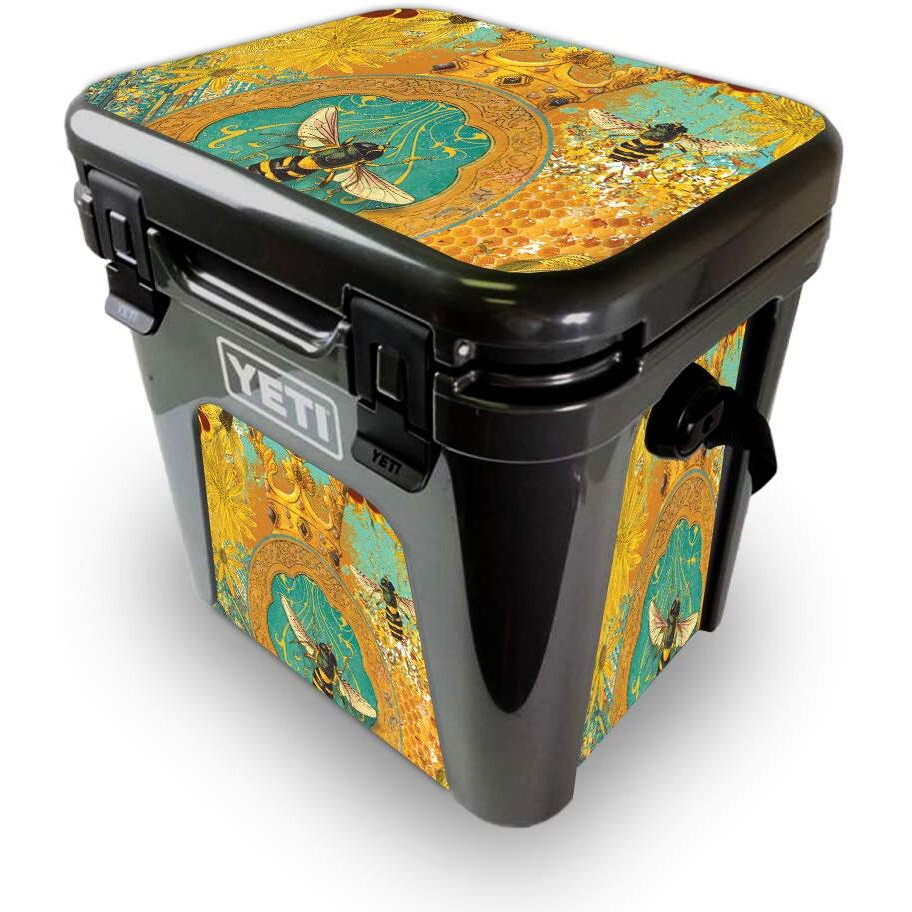 MightySkins YEROAD24-Bee Queen Skin for Yeti Roadie 24 Hard cooler - Bee Queen
