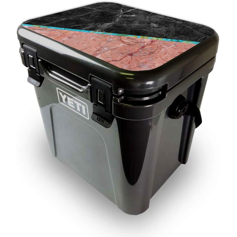 MightySkins YEROA24LID-cut Marble Skin for Yeti Roadie 24 Hard cooler Lid - cut Marble