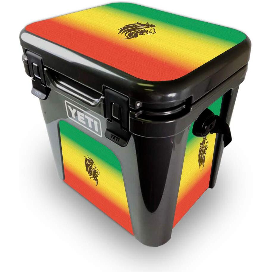 MightySkins YEROAD24-Rasta Lion Skin for Yeti Roadie 24 Hard cooler - Rasta Lion