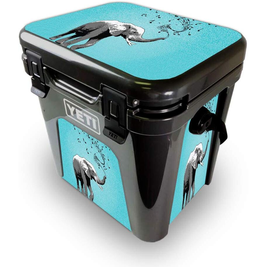 MightySkins YEROAD24-Musical Elephant Skin for Yeti Roadie 24 Hard cooler - Musical Elephant