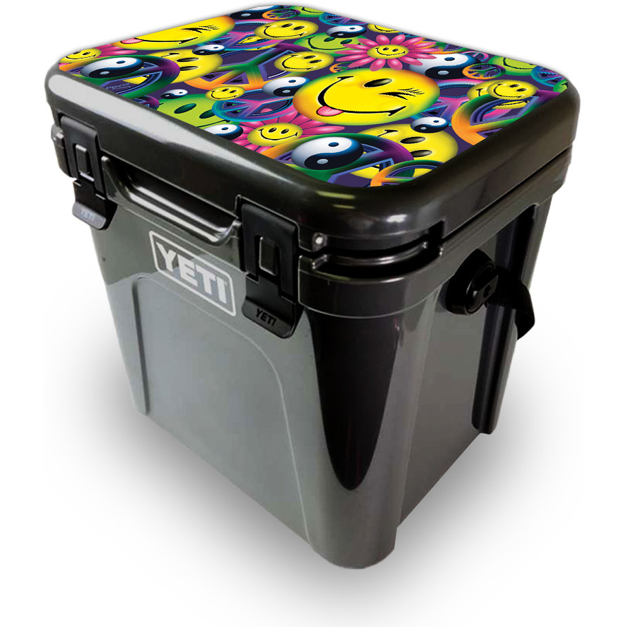 MightySkins YEROA24LID-Peace Smile Skin for Yeti Roadie 24 Hard cooler Lid - Peace Smile