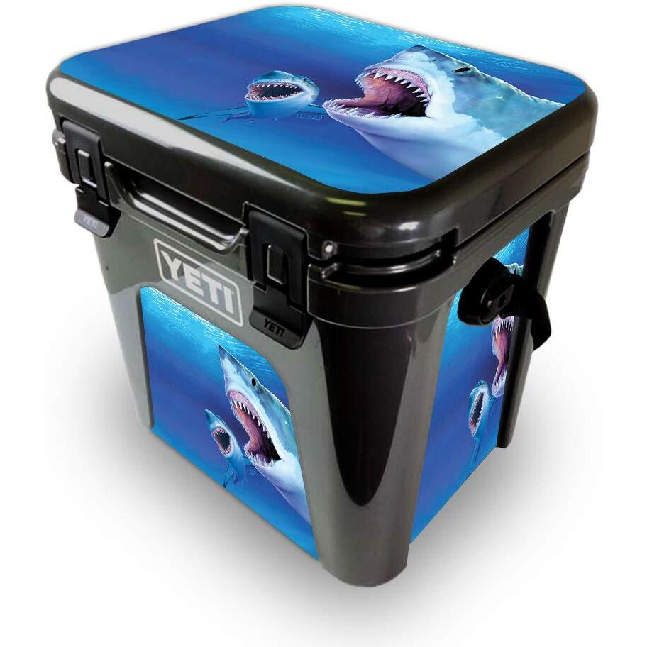 MightySkins YEROAD24-great Whites Skin for Yeti Roadie 24 Hard cooler - great Whites