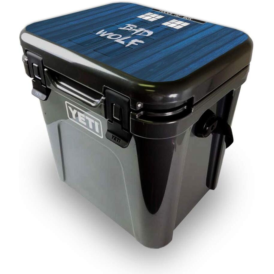 MightySkins YEROA24LID-Time Lord Box Skin for Yeti Roadie 24 Hard cooler Lid - Time Lord Box